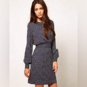 Ganni hemingway long sleeve dress size xsmall